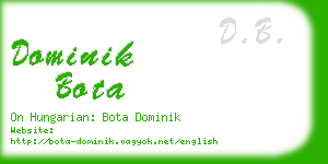 dominik bota business card